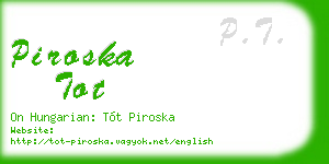 piroska tot business card